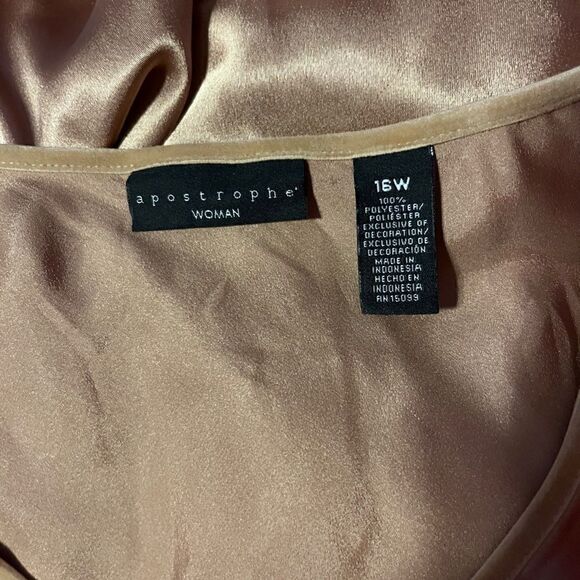 Apostrophe Metallic GOLD 18W Tank Top Formal - Picture 6 of 10